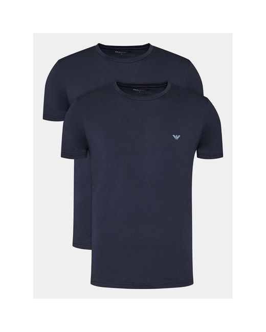 Emporio Armani 2Er-Set T-Shirts 111267 4R720 27435 Regular Fit in Blue für Herren