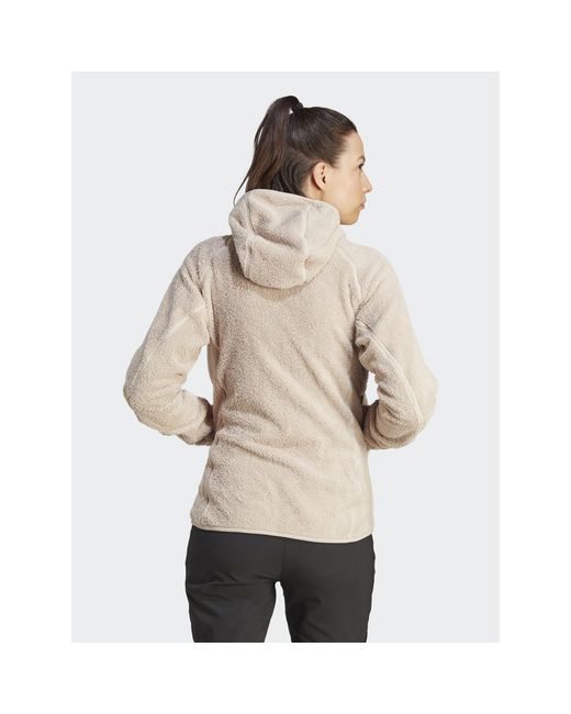 Adidas Natural Fleecejacke Terrex Techrock Reversible High-Pile-Fleece Ib1862 Slim Fit