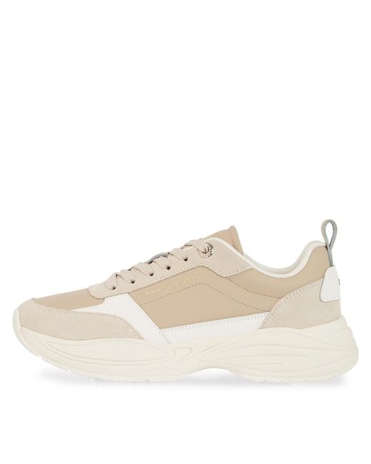 Tommy Hilfiger Natural Sneakers Essential Lthr Runner Fw0Fw07587