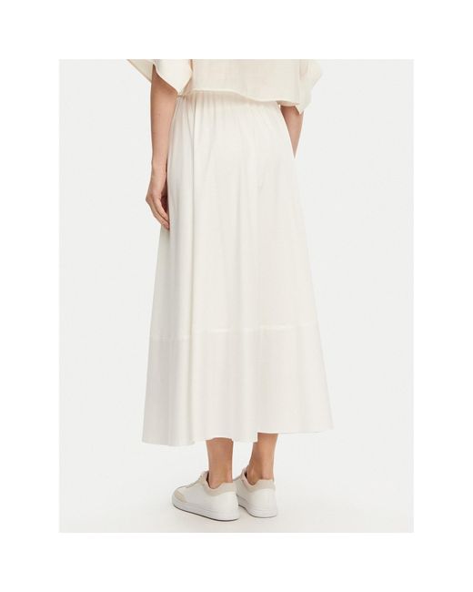 Max Mara White Trapezförmiger Rock Roal 2516771028 Regular Fit