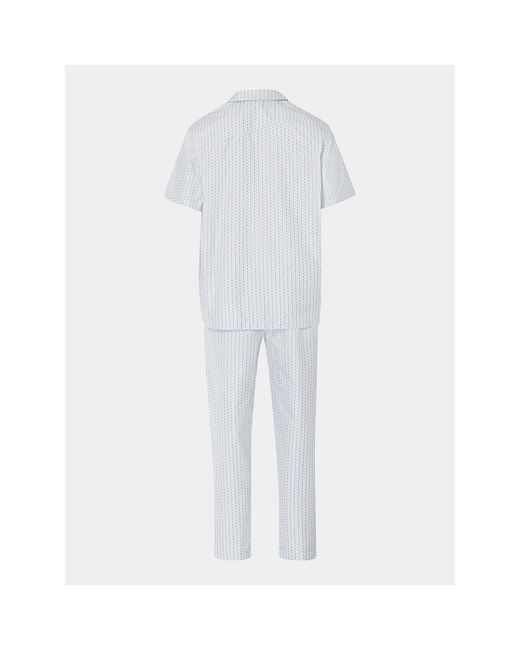 Hanro Pyjama 75766 Weiß Regular Fit in White für Herren