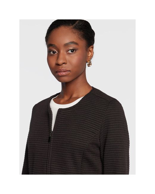 Fransa Black Sweatshirt Cardi 20610999 Regular Fit