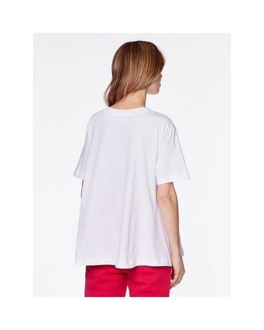 Love Moschino White T-Shirt W4H8301M 3876 Weiß Relaxed Fit