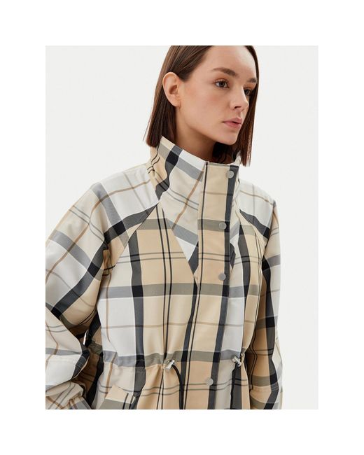 Barbour Brown Regenjacke Suri Checked Lsp0224Be12 Regular Fit