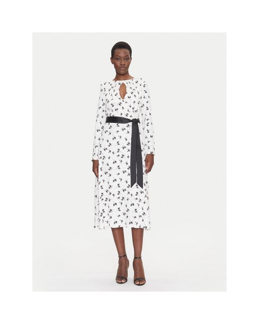 Fracomina White Kleid Für Den Alltag Fs25Sd2006W732T8 Regular Fit