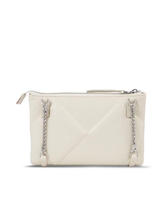 Calvin Klein White Handtasche Re-Lock Quilt Crossbody K60K611042 Écru