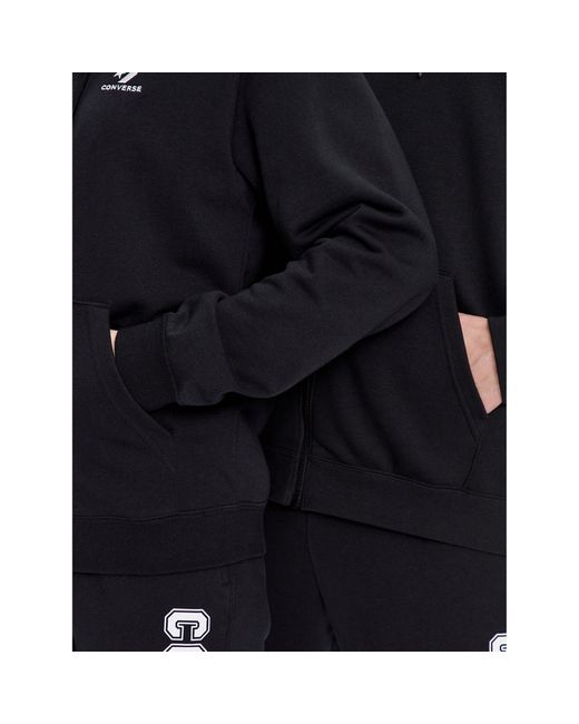 Converse Black Sweatshirt Left Chest Star 10023871-A01 Standard Fit