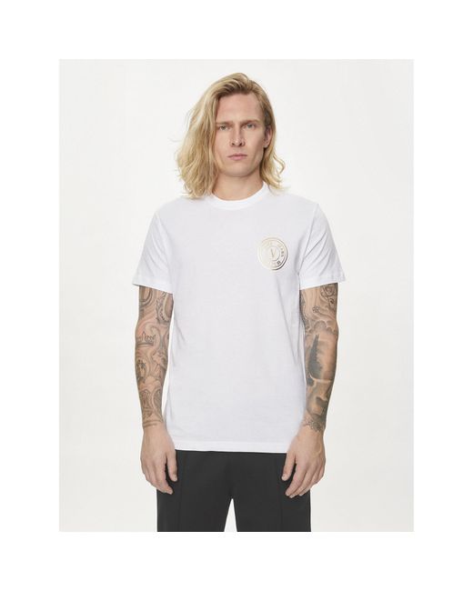 Versace T-Shirt 76Gaht02 Weiß Regular Fit in White für Herren