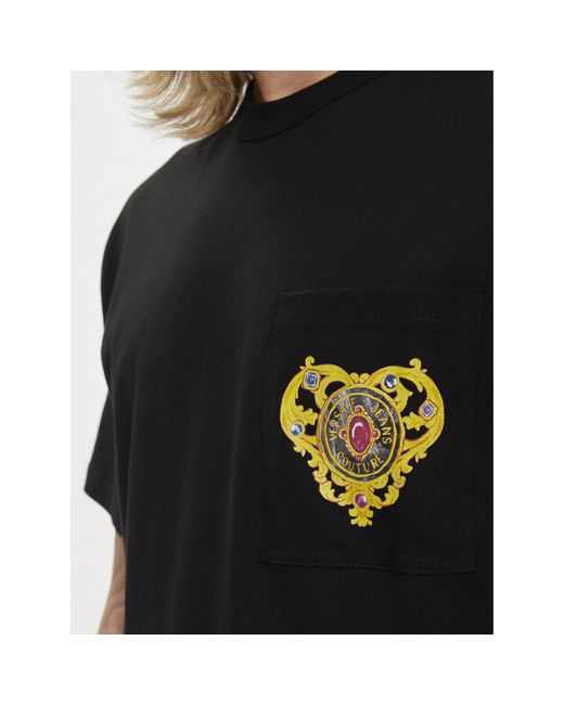 Versace T-Shirt 76Gahl01 Regular Fit in Black für Herren