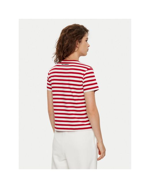 Karl Lagerfeld Red T-Shirt A1W17099 Regular Fit