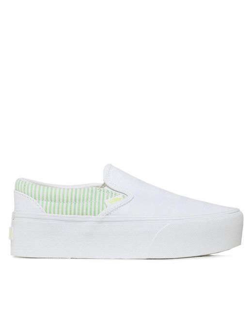 Vans White Sneakers Aus Stoff Classic Slip-O Vn0A7Qrbgn1 Weiß