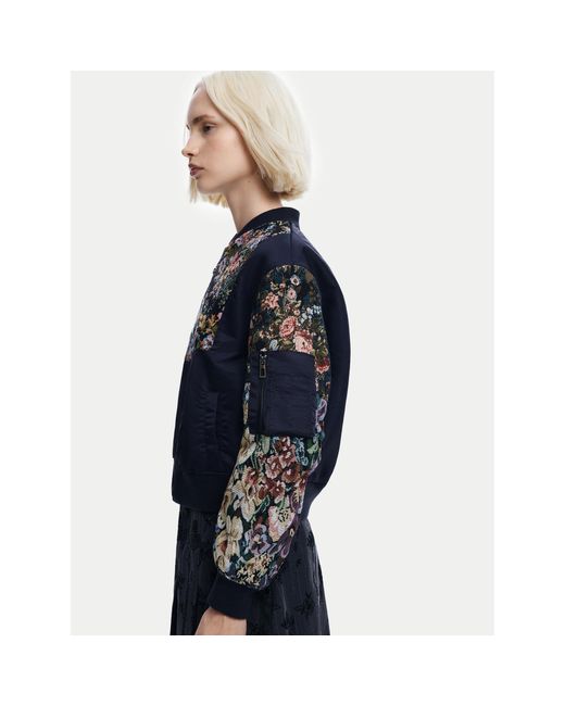 Desigual Blue Bomberjacke Roterdam 24Wwewb1 Regular Fit