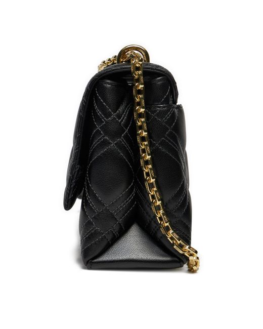 DKNY Black Handtasche evon flap shoulder r413bc66 blk/gold bgd