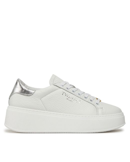 Twin Set White Sneakers 241Tcp050 Weiß