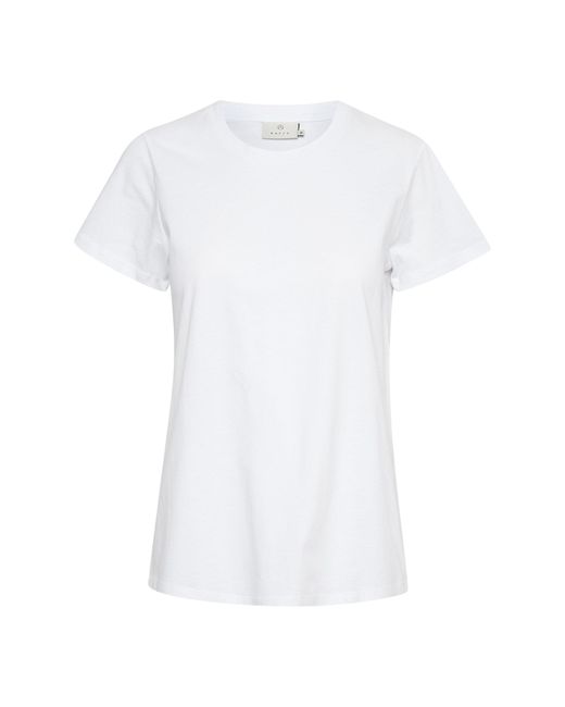 Kaffe White T-Shirt Marin 10506137 Weiß Regular Fit