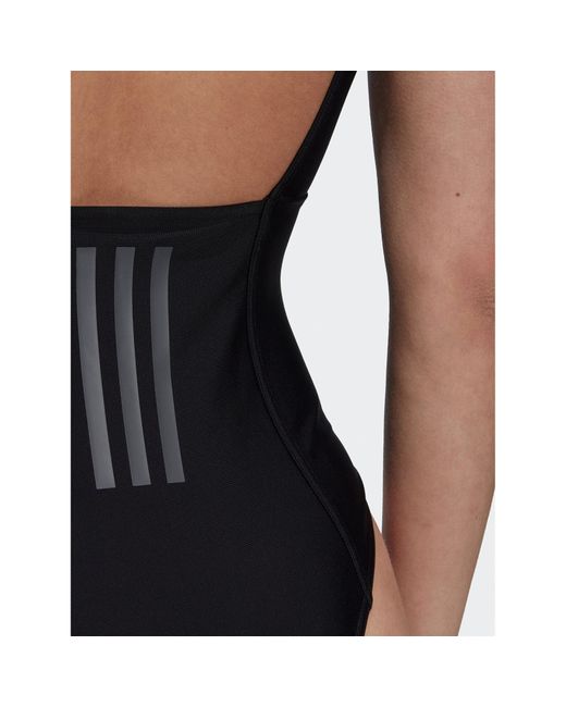 Adidas Blue Badeanzug Iconisea 3-Stripes Swimsuit Hi1082 Fitted Fit