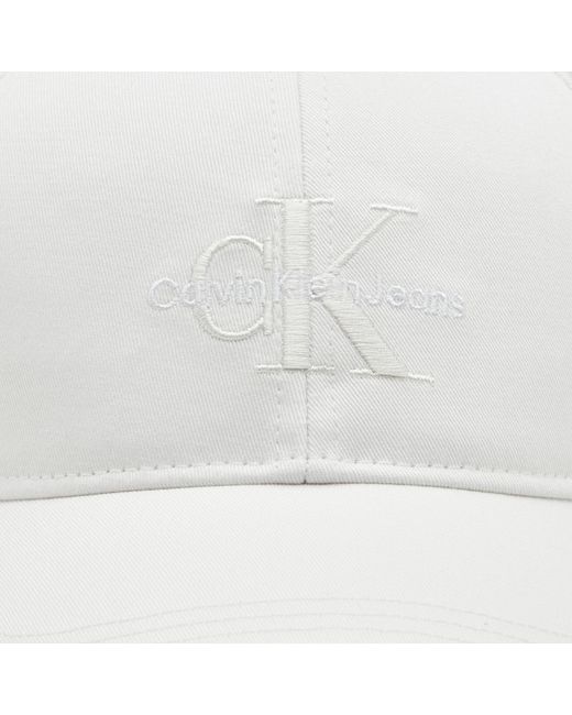 Calvin Klein White Cap Mono Logo Embro K60K612317 Weiß