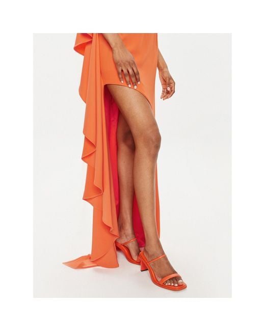 Fracomina Orange Abendkleid Fq24Sd3012W47601 Slim Fit