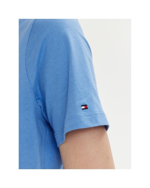 Tommy Hilfiger Blue T-Shirt Logo Ww0Ww40276 Regular Fit