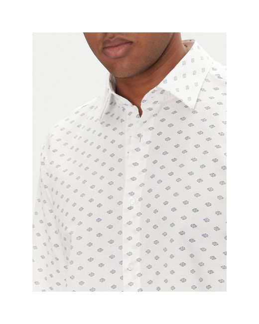 HUGO Hemd Valerio 50539802 Modern Fit in White für Herren