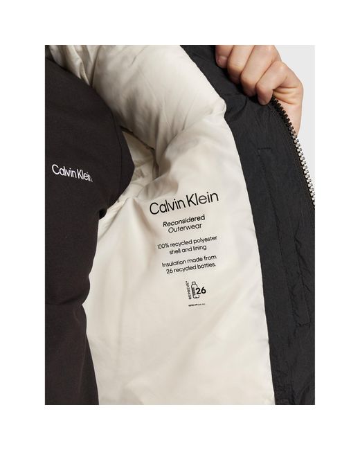 Calvin Klein Daunenjacke Crinkle Color Block K10K110337 Écru Regular Fit in White für Herren