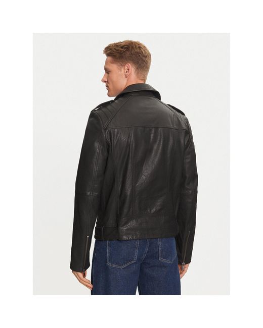 HUGO Lederjacke Lowis-5 50521018 Regular Fit in Black für Herren