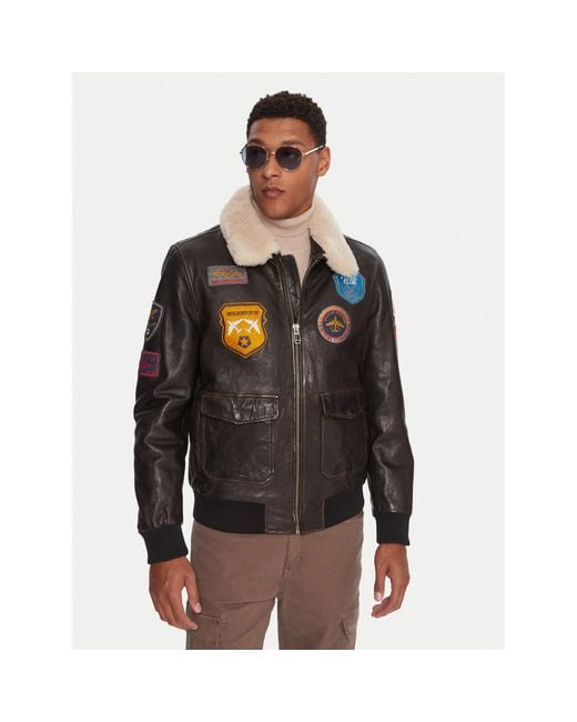 Milestone Lederjacke Msmatti 531070 60400 Regular Fit in Black für Herren