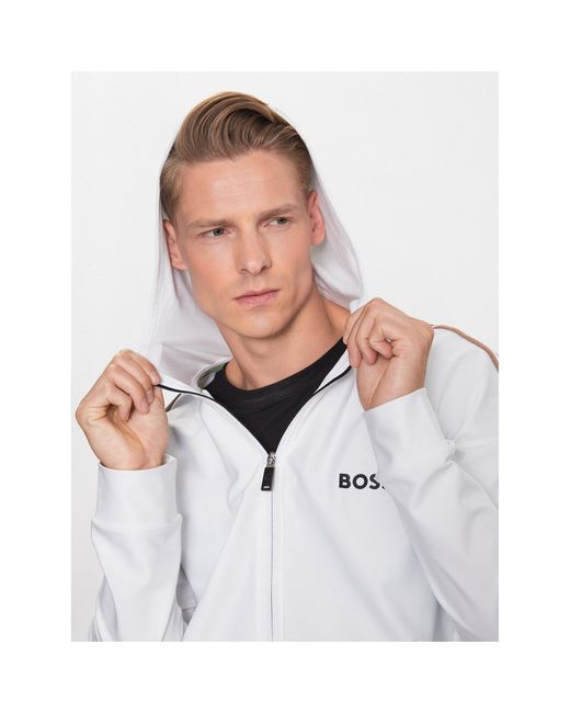 Boss Sweatshirt Sicon 50504552 Weiß Regular Fit in White für Herren
