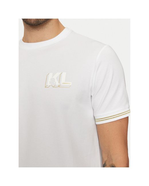 Karl Lagerfeld T-Shirt 755463 551235 Regular Fit in White für Herren