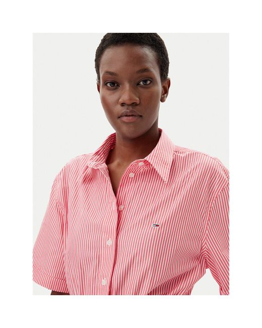 Tommy Hilfiger Pink Hemdkleid Dw0Dw20617 Regular Fit
