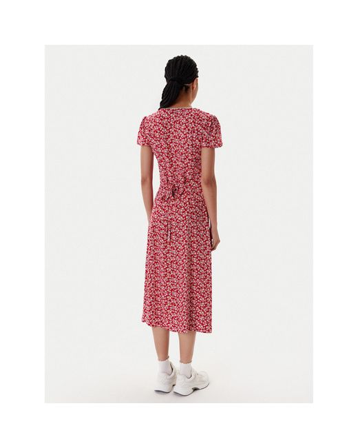 Tommy Hilfiger Red Kleid Für Den Alltag Dw0Dw20884 Regular Fit