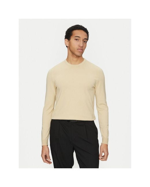 HUGO Pullover San Cody 50532074 Slim Fit in Natural für Herren