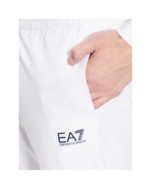 EA7 Jogginghose 8Npp53 Pj05Z 1100 Weiß Slim Fit in White für Herren