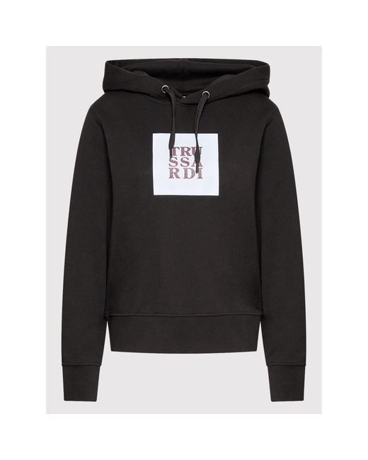 Trussardi Black Sweatshirt Logo Print 56F00212 Regular Fit