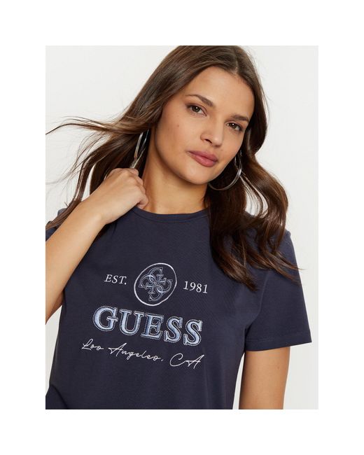 Guess Blue T-Shirt V5Ri05 J1314 Regular Fit