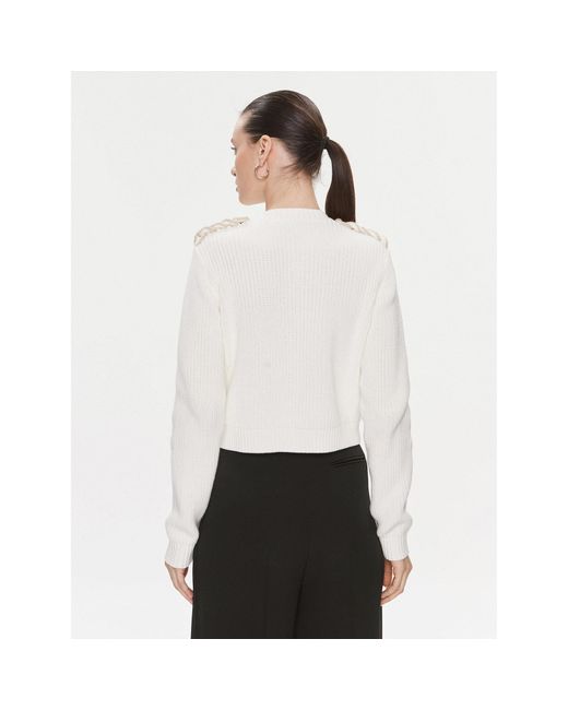 Twinset White Strickjacke 241Tp3111 Écru Regular Fit