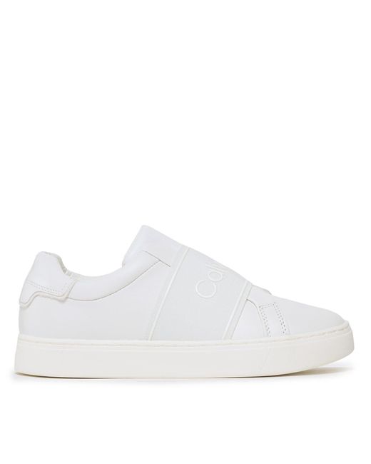Calvin Klein White Sneakers Cupsole Slip On Hw0Hw01352 Weiß
