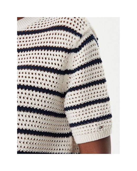 Tommy Hilfiger Brown Pullover Pointelle Ww0Ww45950 Regular Fit