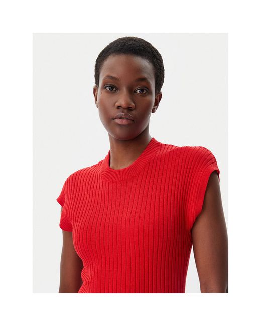 Tommy Hilfiger Red Kleid Für Den Alltag Ww0Ww44493 Slim Fit