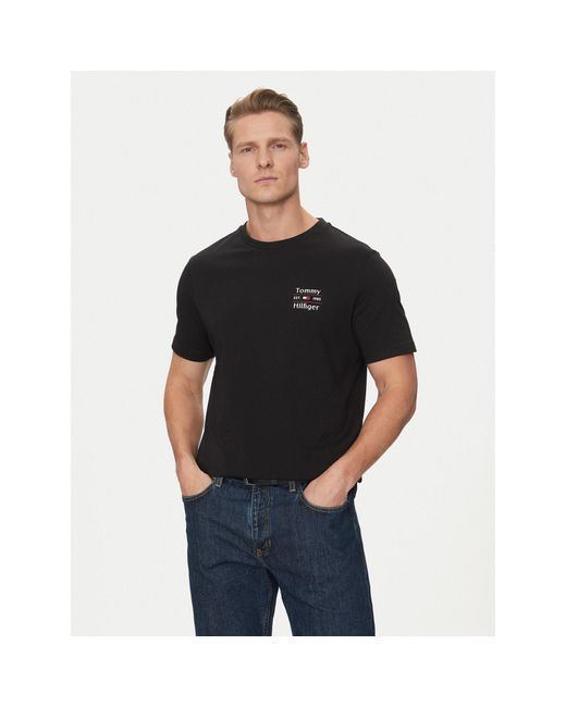 Tommy Hilfiger T-Shirt Stack Mw0Mw38622 Regular Fit in Blue für Herren