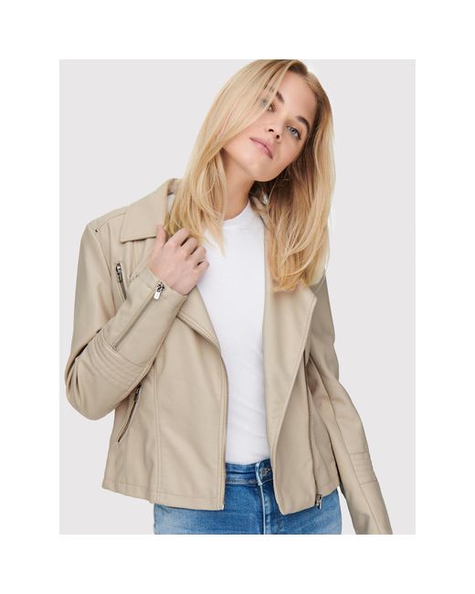 ONLY Blue Jacke Aus Kunstleder Gemma 15153079 Regular Fit