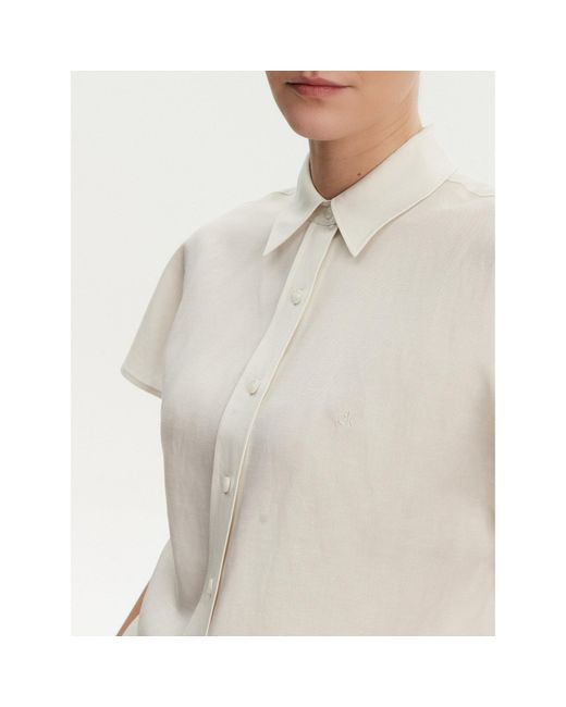 Calvin Klein White Hemd K20K208322 Regular Fit