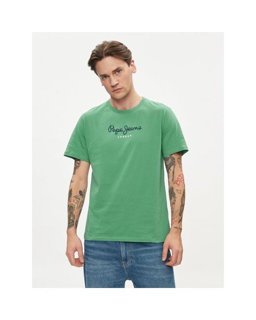 Pepe Jeans T-Shirt Eggo N Pm508208 Grün Regular Fit in Green für Herren