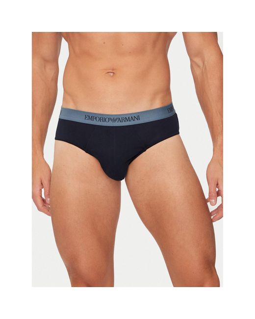 Emporio Armani 3Er-Set Slips 111624 4F722 75536 in Blue für Herren