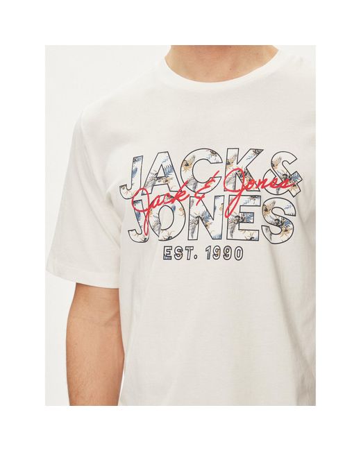 Jack & Jones T-Shirt Chill 12248072 Weiß Standard Fit in White für Herren