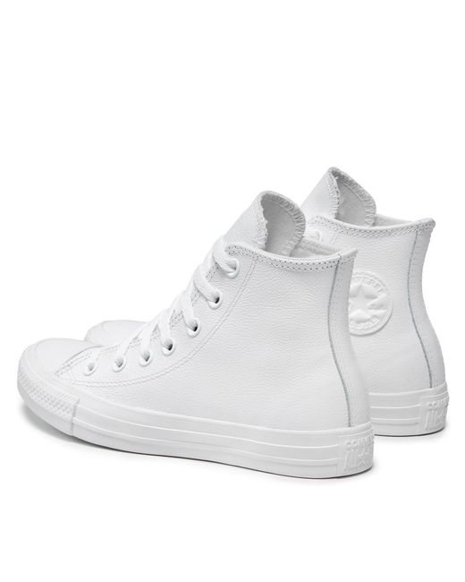 Converse White Sneakers Aus Stoff Ct A/S Lthr Hi 1T406 Weiß