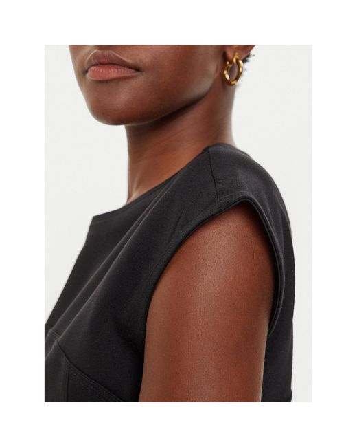 Benetton Black Coctailkleid 47Ckdv0A2 Regular Fit