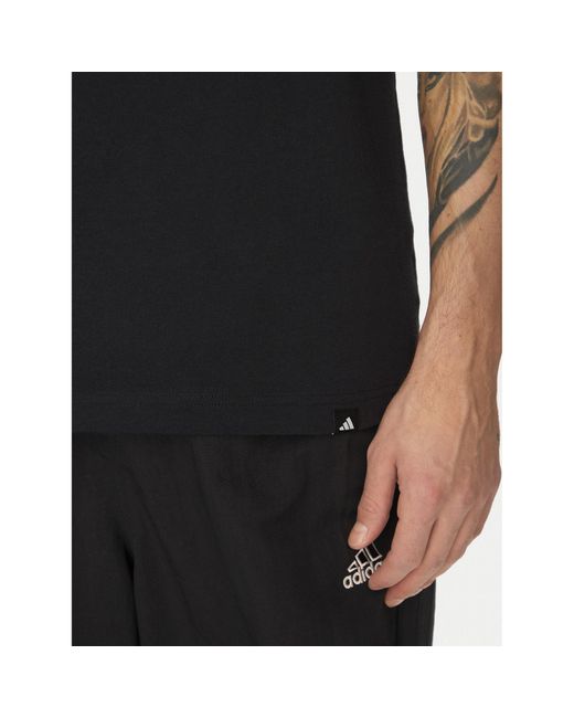 Adidas T-Shirt Lounge Slide Graphic Jj4003 Regular Fit in Black für Herren