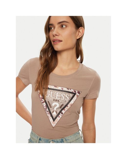 Guess Brown T-Shirt W5Ri22 J1314 Regular Fit