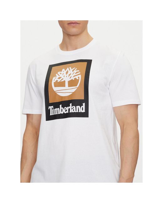 Timberland T-Shirt Tb0A5Qs2 Regular Fit in White für Herren